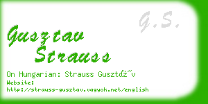 gusztav strauss business card